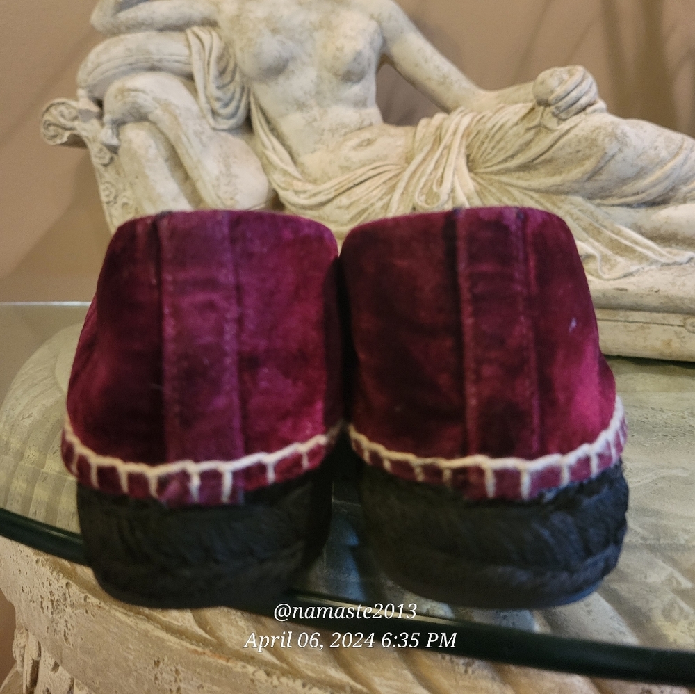 Tory Vurch Velvet Logo Espidrilles Platform Designer Summer Beach Shoes   #751 - Picture 12 of 15
